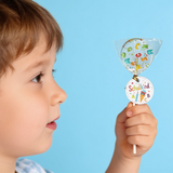 ABC Lolli mit bunten Nonpareilles