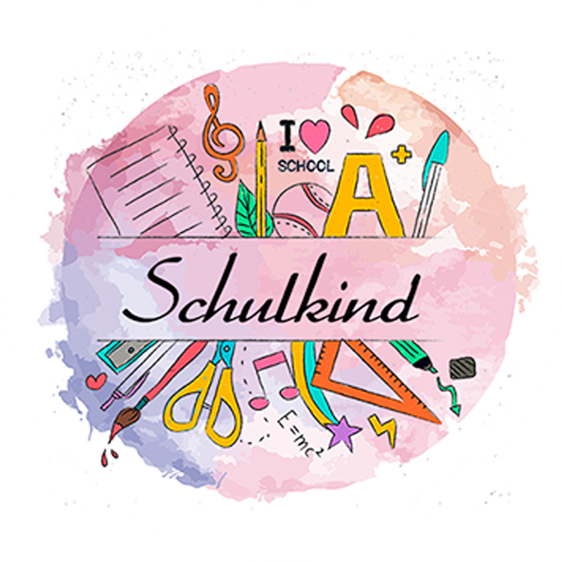 Motiv Schulkind rosa Oblatenansicht